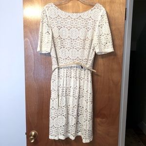 Eliza J short sleeve fit and flair cocktail dress